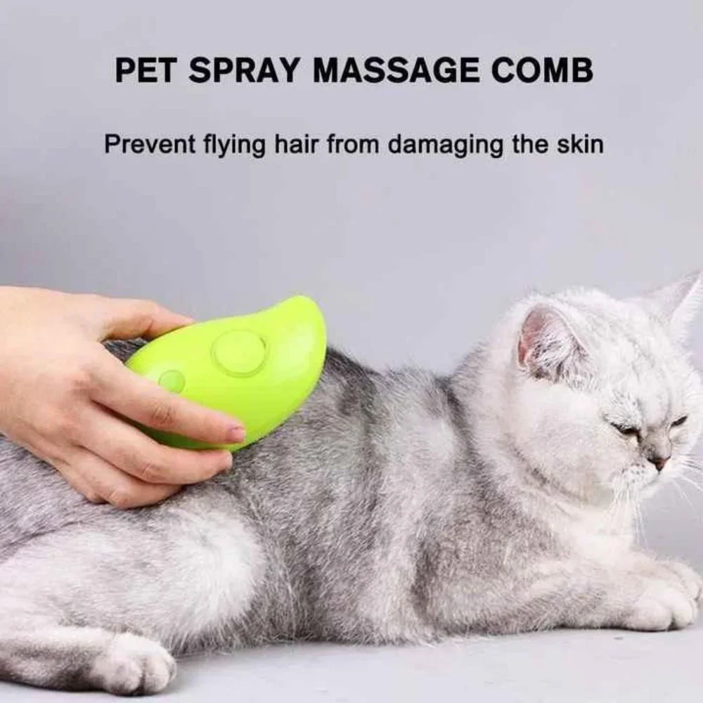 Self Cleaning Cat Steamy Brush for Massage Grooming Removing Tangled Hair1 Pack